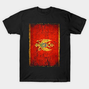 Montenegro Flag Women Men Children Montenegro Retro Vintage T-Shirt